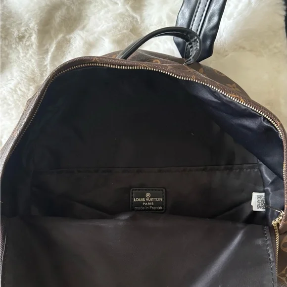 Louis Vuitton Brown Monogram Canvas Tote with Black Straps - Picture 4 of 10